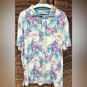 IZOD- Mens XXL, Golf‎ Floral Pattern Polo, Pre-Owned